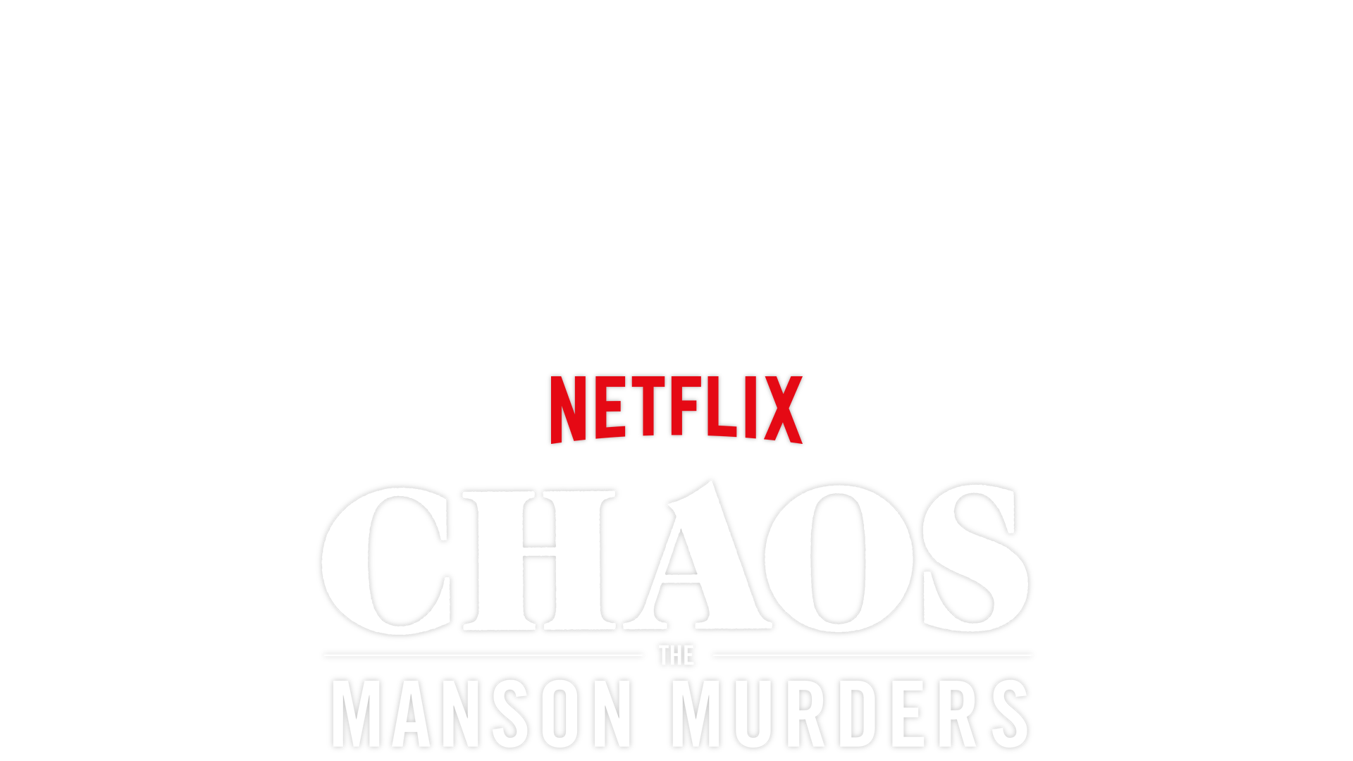 Chaos: The Manson Murders - A photo of manson overlaid with evidence and red.