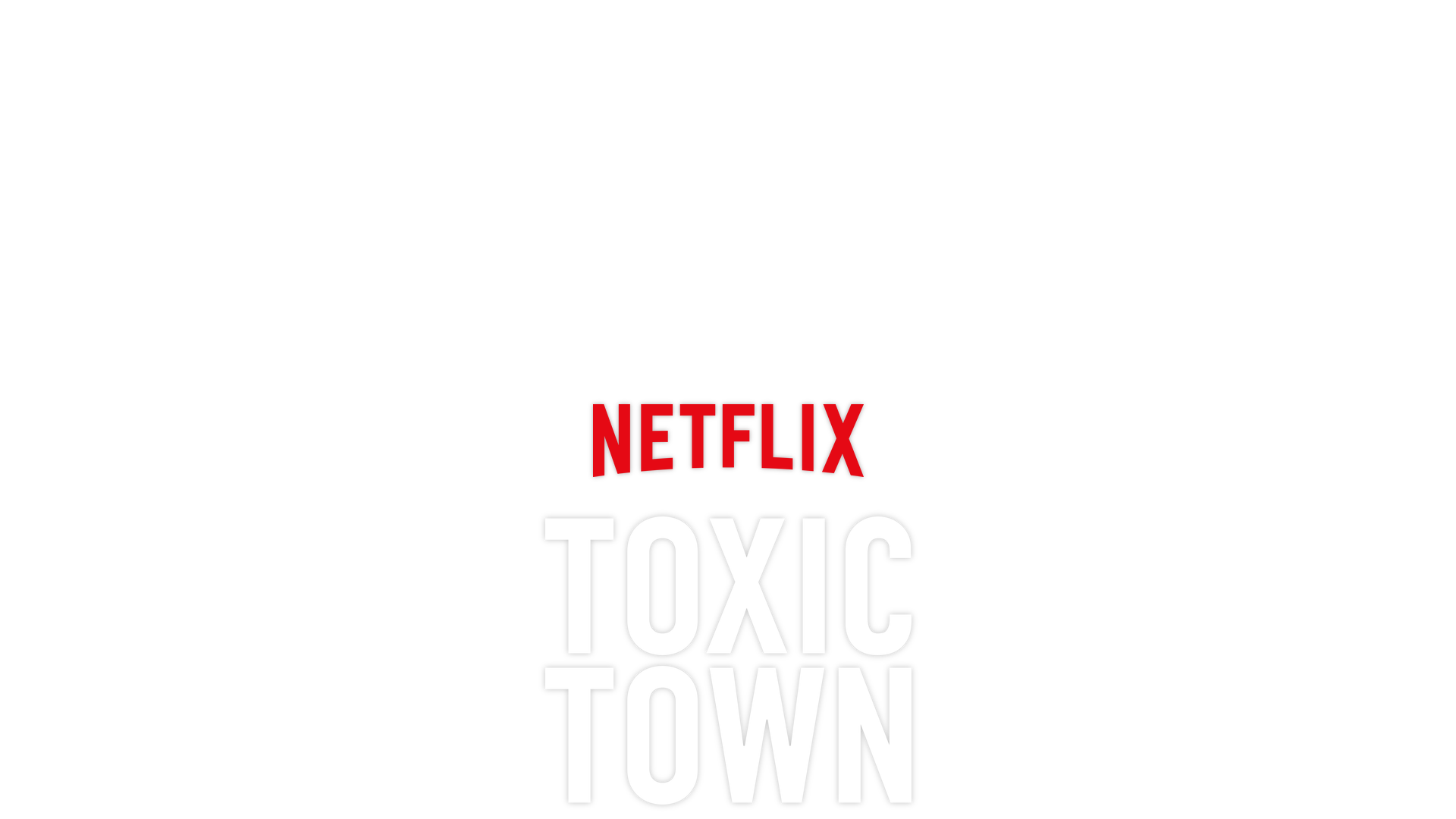 Toxic Town key art - four women standing in a field face the camera while a young boy looks up at them. 