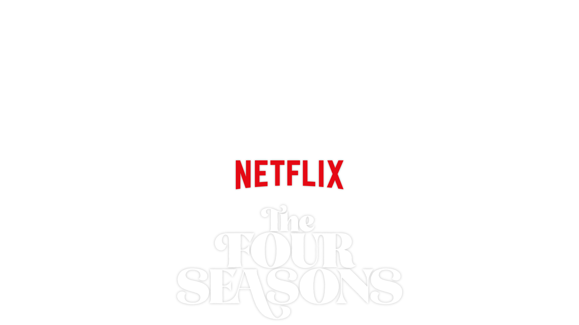 The Four Seasons - the cast of The Four Seasons standing in a jungle carrying suitcases. 