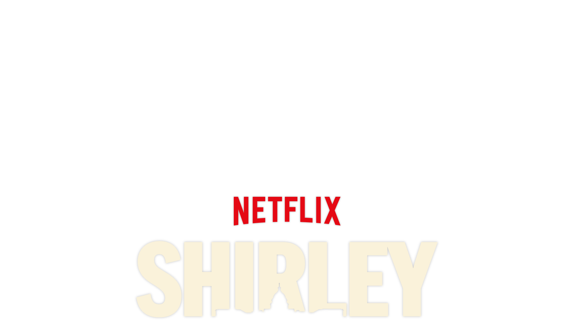 Regina King as Shirley Chisholm on a orange background