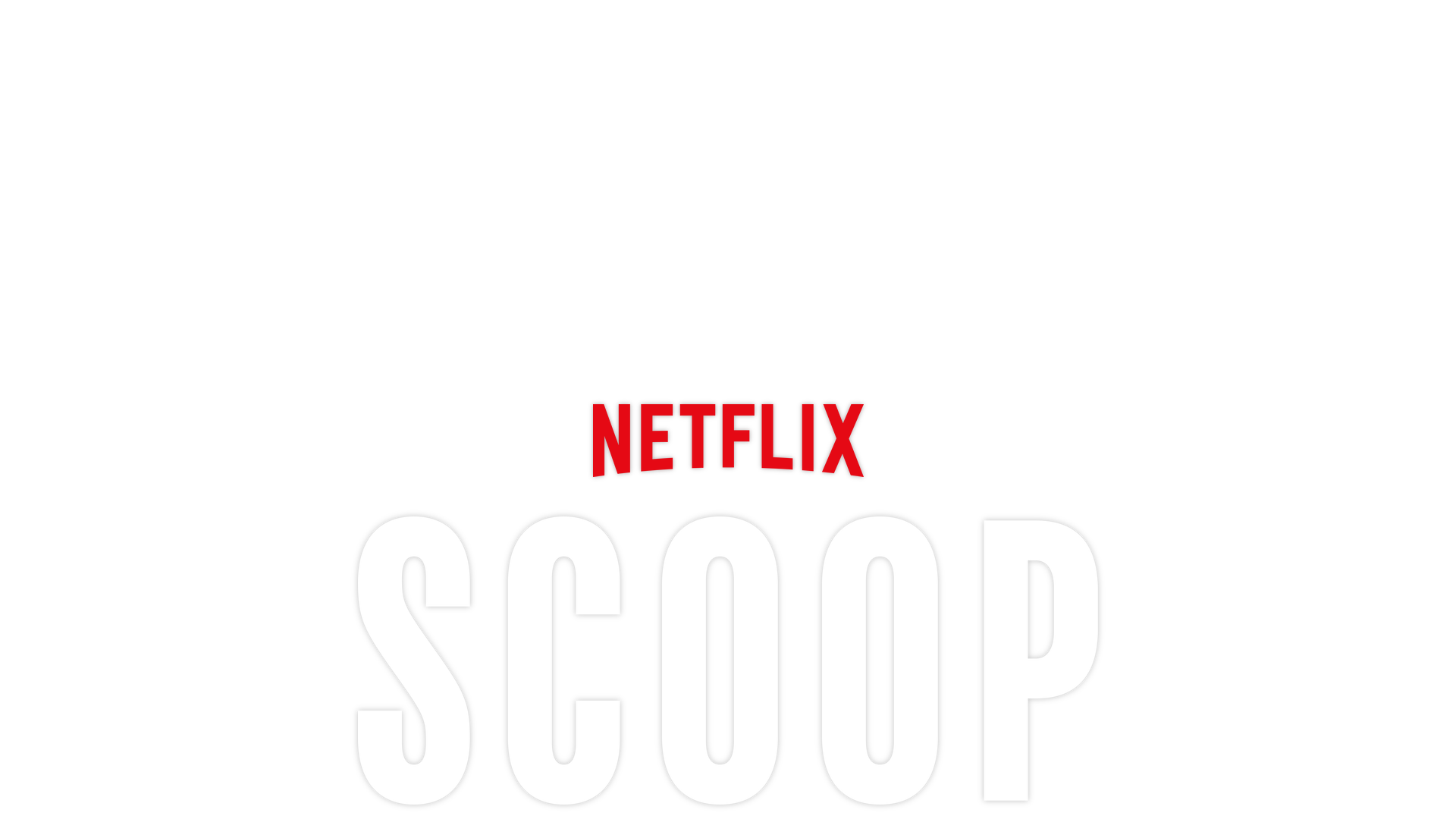 Scoop title page photo - a shot of Gillian Anderson, Billie Piper looking down on Prince Andrew
