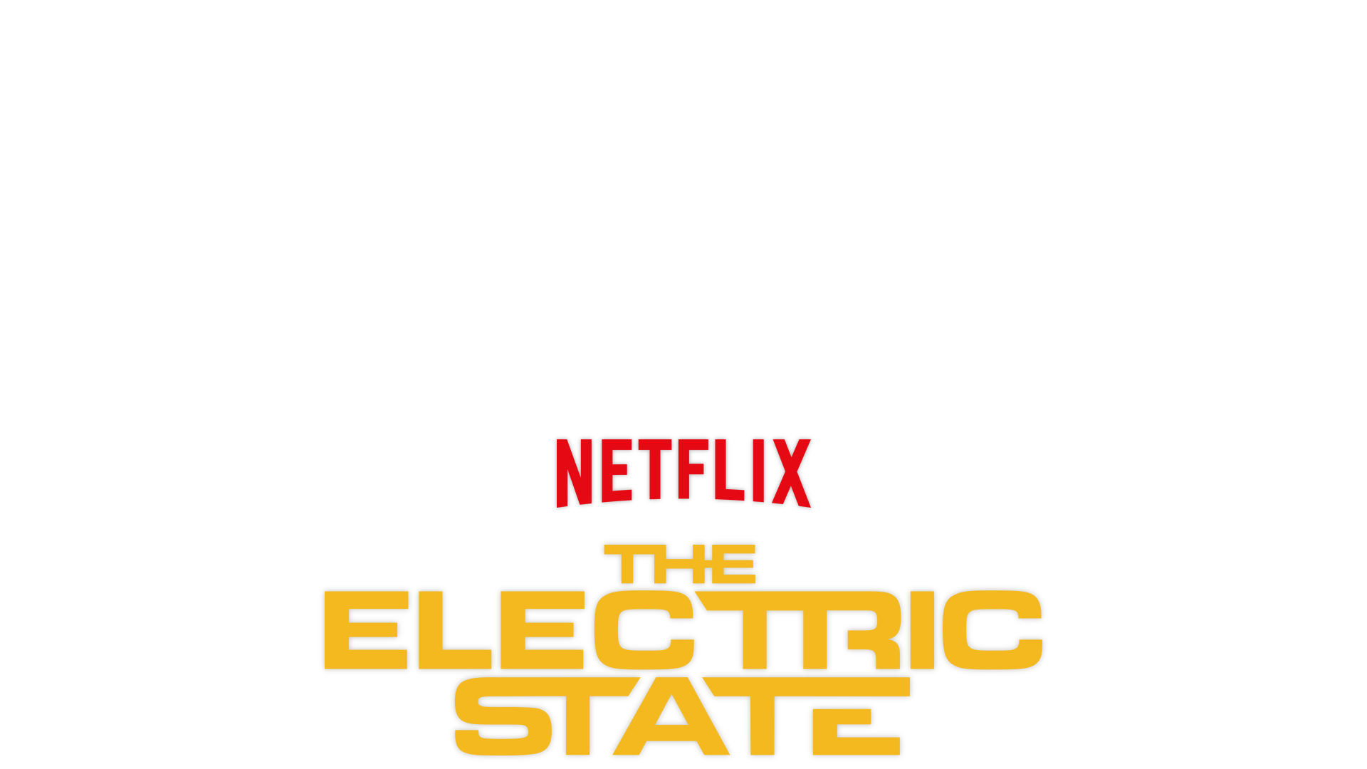 The Electric State key art  - Chris Pratt, Millie Bobby Brown and one of the robots standing together
