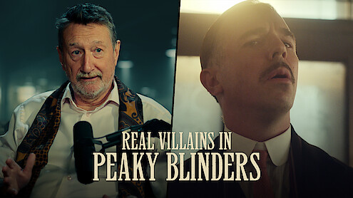 Steven Knight shares a screen with the unit photography of the character Billy Kimber from the Peaky Blinders