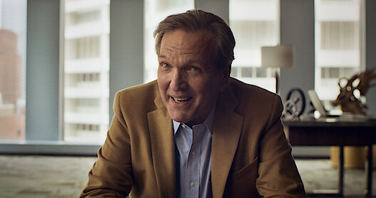 A close up on the character Virgil Davenport