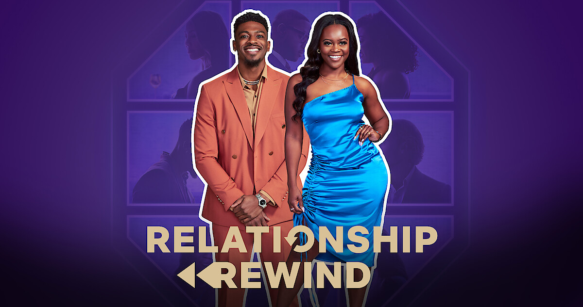 Season 6 pod squad members Clay and Amber Desiree "AD" standing in front of a purple background.