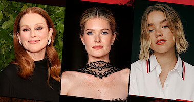 Julianne Moore, Meghann Fahy, and Milly Alcock in Sirens cast announcement.