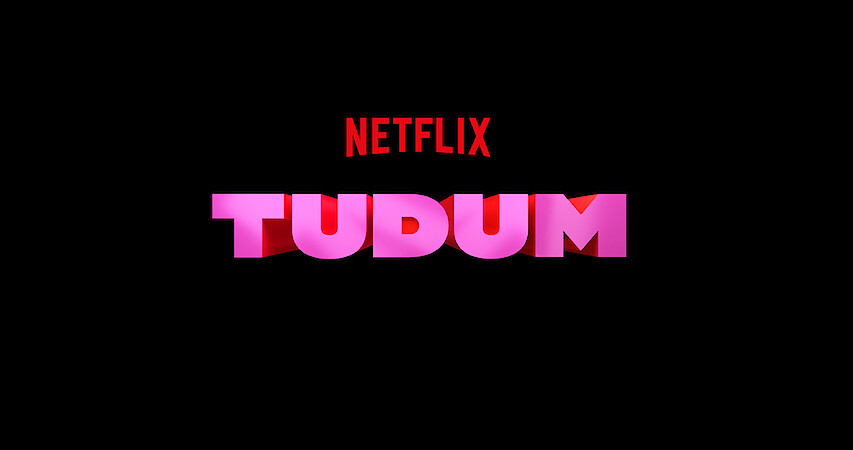 Netflix logo on black background