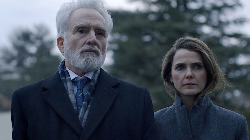 The Diplomat. (L to R) Bradley Whitford as Todd Penn, Keri Russell as Kate Wyler in episode 308 of The Diplomat. Cr. Courtesy of Netflix © 2025