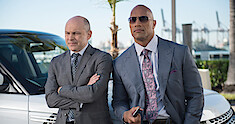 Rob Corddry and Dwayne Johnson in a still from 'Ballers.'