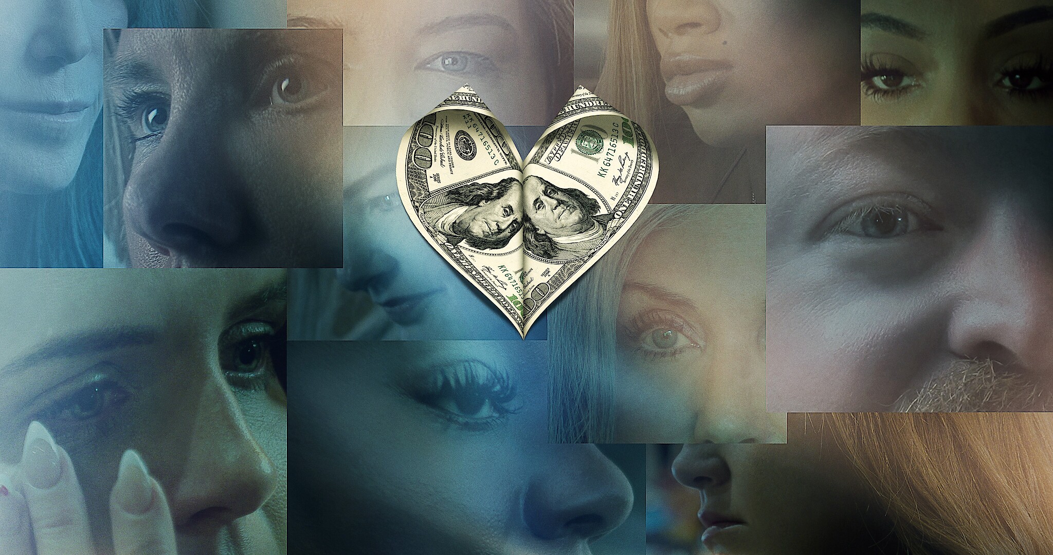 Love Con Revenge key art - Money ($100 bill) folded in the shape of a heart