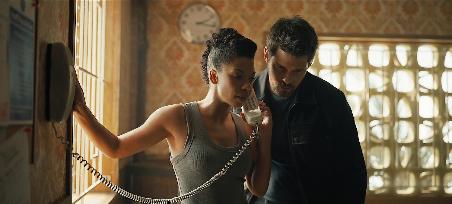 Noah Centineo as Owen Hendricks and Fivel Stewart as Hannah Copeland in Season 2 of 'The Recruit'