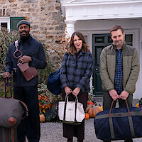 Marco Calvani as Claude, Colman Domingo as Danny, Tina Fey as Kate, and Will Forte as Jack in 'The Four Seasons'.