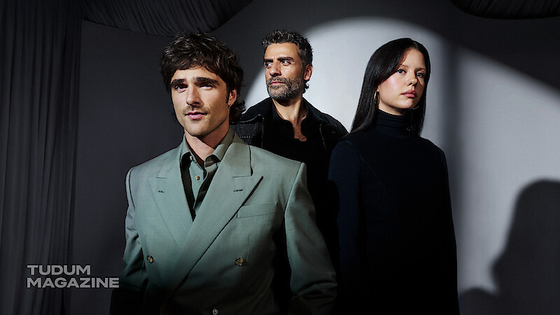 Jacob Elordi, Oscar Isaac, and Mia Goth.