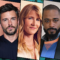 Three people, two men and one woman, shown in separate portrait panels with neutral to warm backgrounds. The images are closely cropped, highlighting their faces and expressions. Studio lighting and simple clothing.