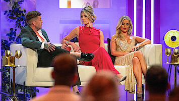 Billy, Ashleigh, and Bardha at the 'Love Is Blind: UK' Season 2 Reunion