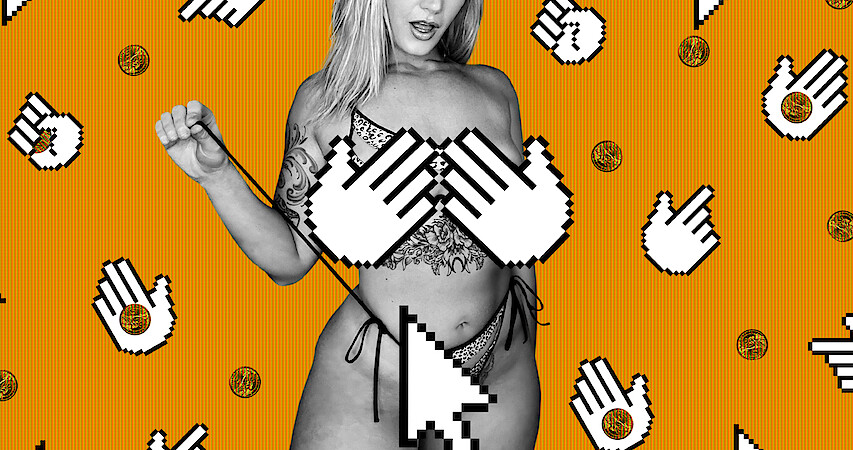 Image of woman with hands covering her body