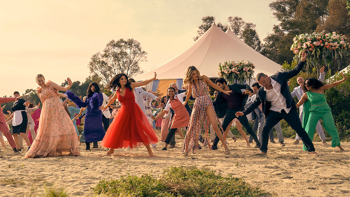 Why does the cast dance in the opening credits of The Perfect Couple?