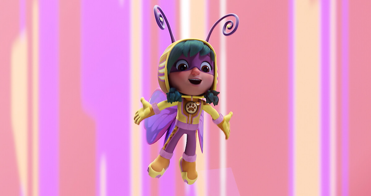 A close up of one of the main superheroes of Action Pack