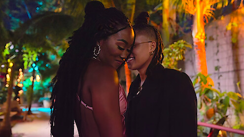 Britney Thompson and AJ Blount in Season 2 of 'The Ultimatum: Queer Love'