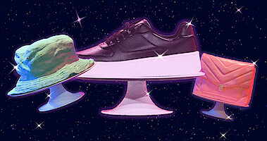 Clothing cakes floating in space