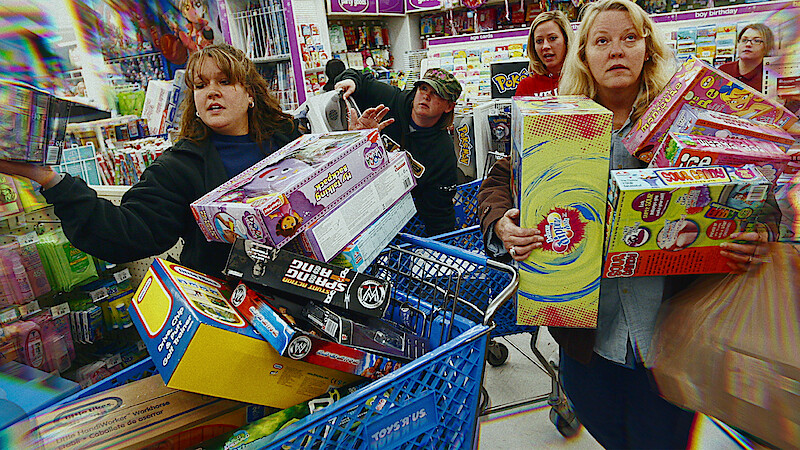 Instream still from 'Buy Now: The Shopping Conspiracy'.