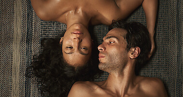 Trinidad González as Sicarú and Diego Calva as Erik in the series 'The Secret of the Rive