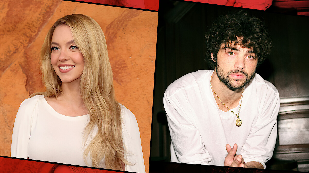 Headshots of Sydney Sweeney and Noah Centineo.