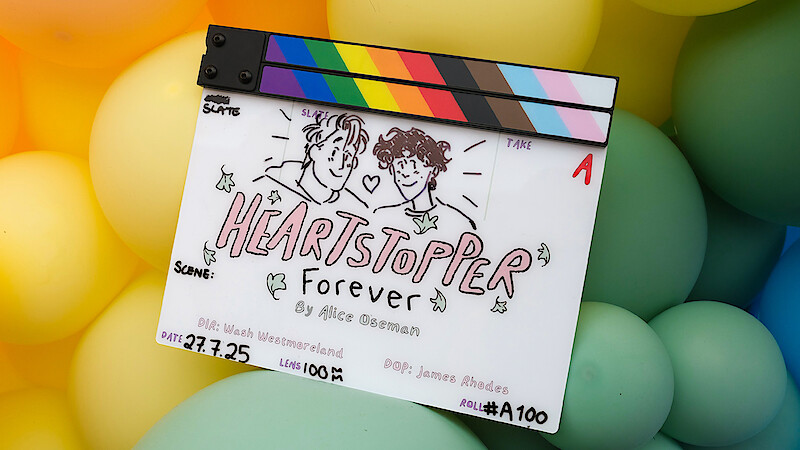 Start of Production clap board for 'Heartstopper Forever'