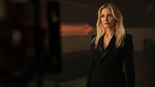 Cameron Diaz behind the scenes in 'Back in Action.'