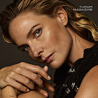 A portrait of Rebecca Ferguson.