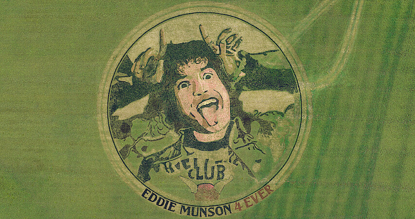 Feast Your Eyes on This ‘Stranger Things’ Field Art of Eddie Munson in Indiana