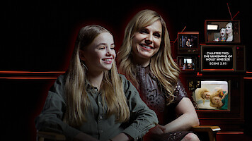 Nell Fisher and Cara Buono behind the scenes of 'Stranger Things 5'