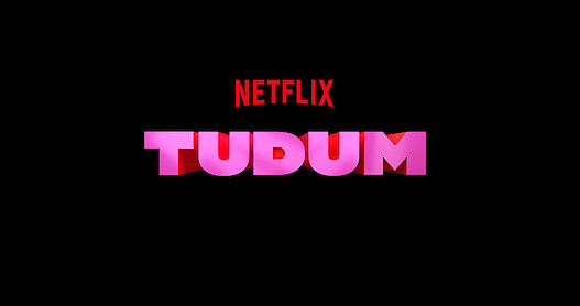 Netflix logo on black background