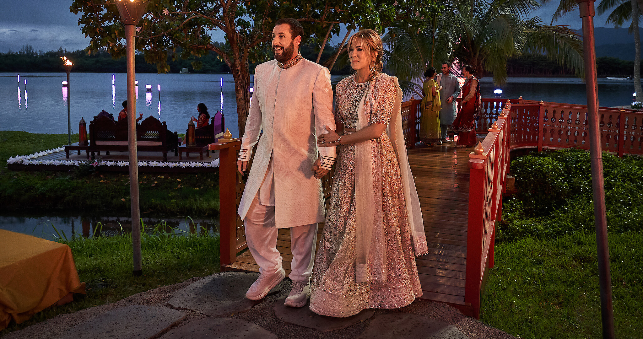 Adam Sandler and Jennifer Aniston Head to an Indian Wedding in
