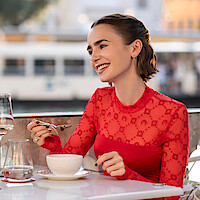 Lily Collins as Emily in 'Emily in Paris' Season 5.