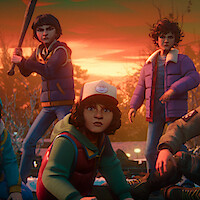 Max, Mike, Dustin, Eleven, and Nikki in 'Stranger Things: Tales From '85'