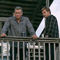 Holt McCallany as Harlan Buckley and Jake Weary as Cane Buckley in 'The Waterfront.'