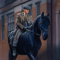 Tommy Shelby on a horse