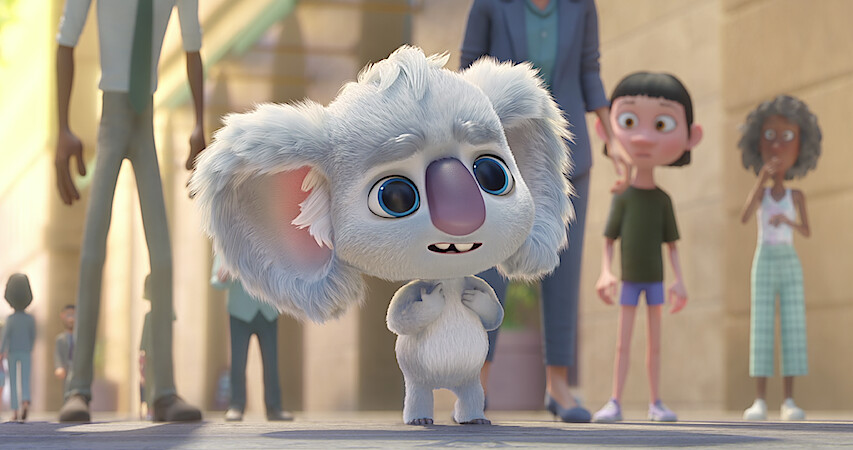 A close up of koala character Pretty Boy from 'Back to the Outback'