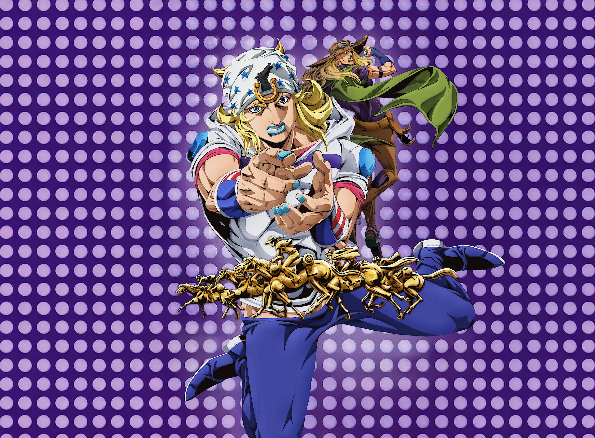 STEEL BALL RUN JoJo’s Bizarre Adventure key art