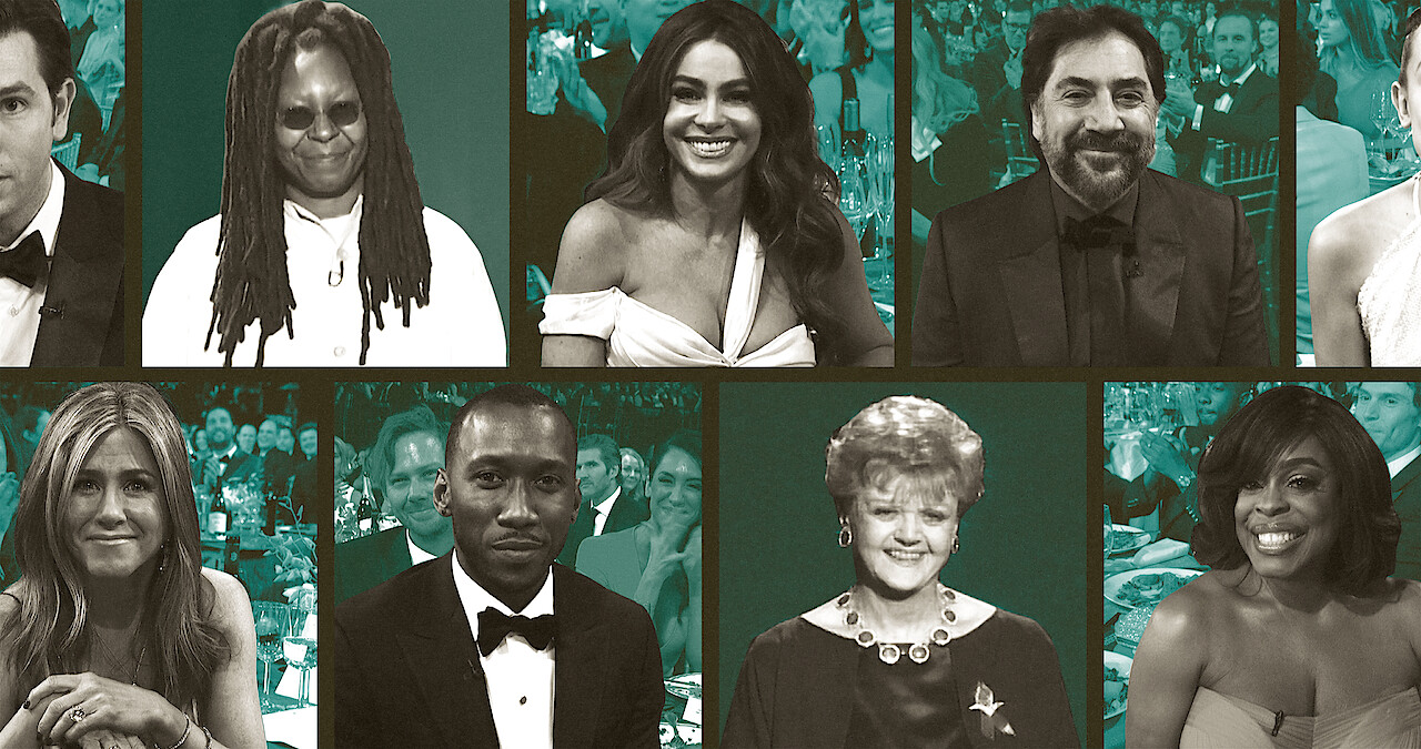 Whoopi Goldberg, Sofía Vergara, Javier Bardem, Jennifer Aniston, Mahershala Ali, Angela Lansbury, and Niecy Nash Betts