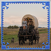 Ingalls family in their wagon