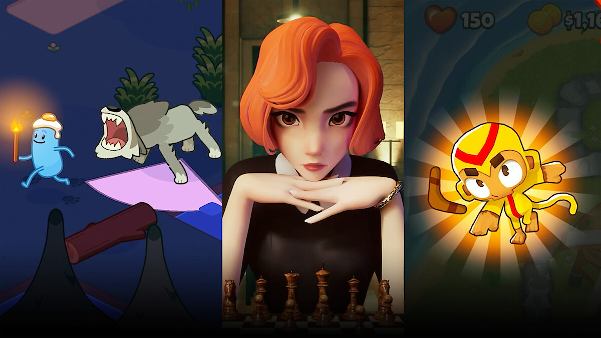 3 stills froms mobile strategy games.