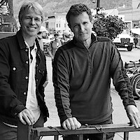 Marshall Curry and David Remnick stand outside on the main strip in Telluride, CO at the 2025 Telluride Film Festival.