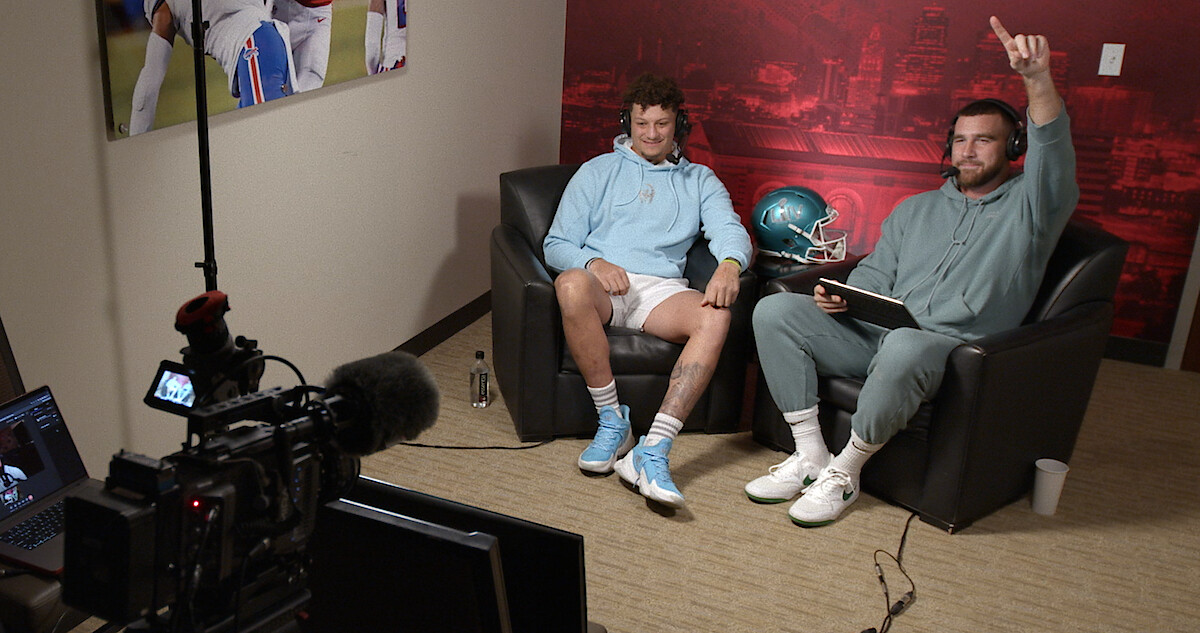 Travis Kelce Suits Up in Mint Green at Netflix's Quarterback