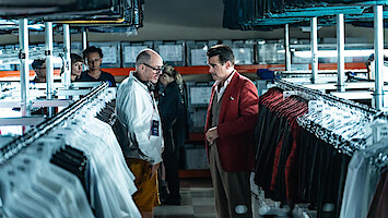 Ed Berger and Colin Farrell on the set of Ballad of a Small Player