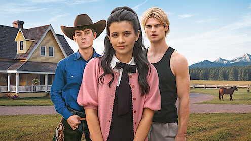 Ashby Gentry as Alex, Nikki Rodriguez as Jackie and Noah LaLonde as Cole in 'My Life with the Walter Boys' Season 2.