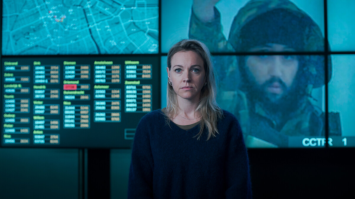 Nederland, Den Haag, 10 april 2024 Control Room Hostage Netflix Horizon film Bobby Boermans Daan Nieuwenhuijs foto: Elmer van der Marel