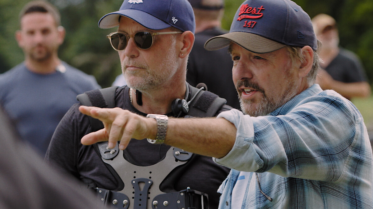 Director Chris Columbus On Set of Thursday Murder Club
