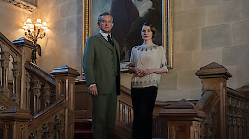 Hugh Bonneville as Robert Grantham and Michelle Dockery as Lady Mary in 'Downton Abbey: A New Era.'